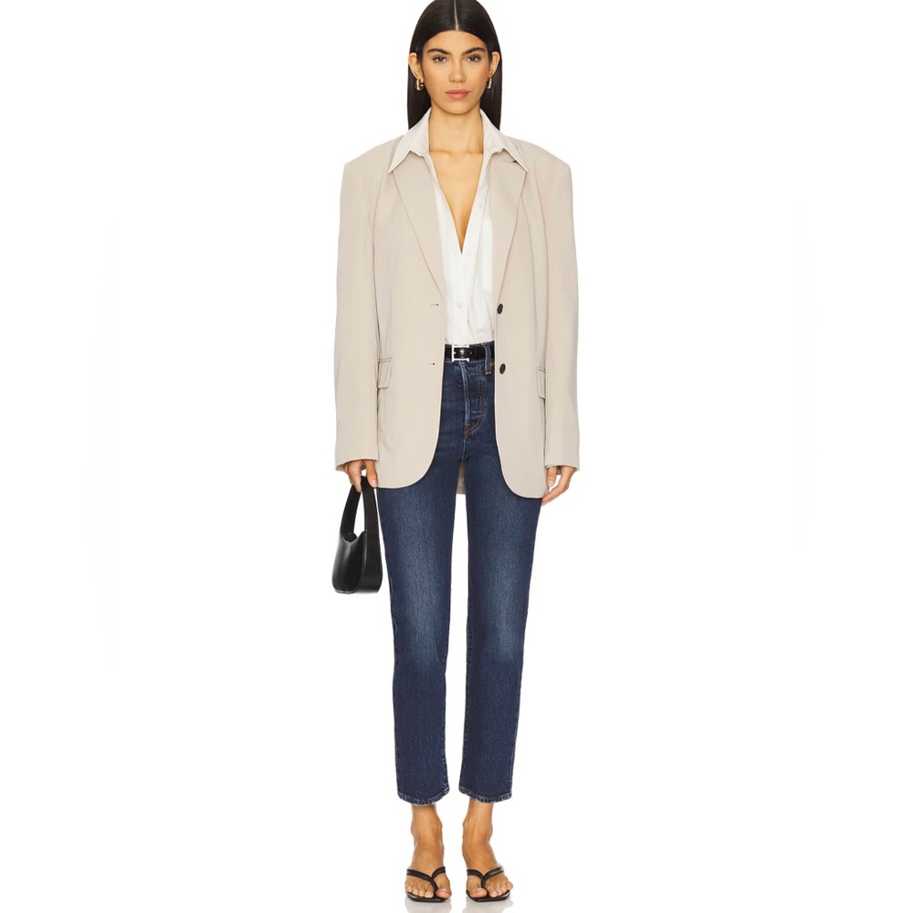 NWT LEVI'S Wedgie Straight Fit High Rise Crop Jeans Indigo Here We Go 26